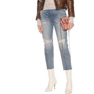 GRLFRND | Karolina High-Rise Light Wash Distressed Jeans in ‘To Be Continued’